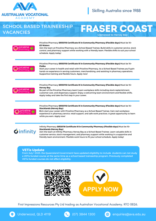 School Based Traineeship - Fraser Coast-1