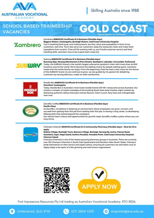 School Based Traineeship - Gold Coast-Sep-10-2025-02-00-17-2840-AM